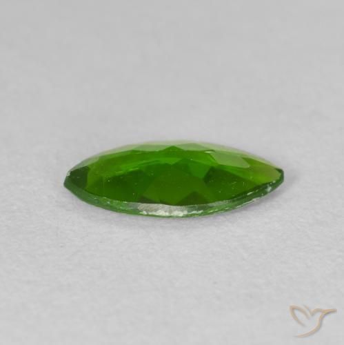 كروم ديوبسيد Medium Dark-Green طبيعي، ماركيز، 0.85 قيراط، قليلا جدا
