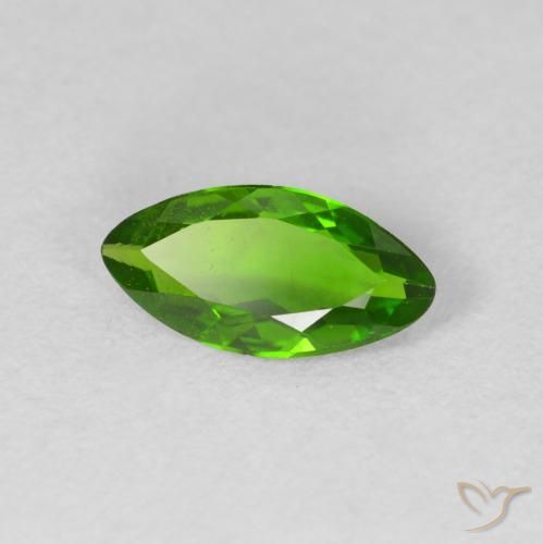 كروم ديوبسيد Medium Dark-Green طبيعي، ماركيز، 0.94 قيراط، قليلا جدا