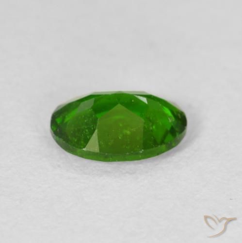 كروم ديوبسيد Medium Dark-Green طبيعي، بيضوي، 0.78 قيراط، VS-SI