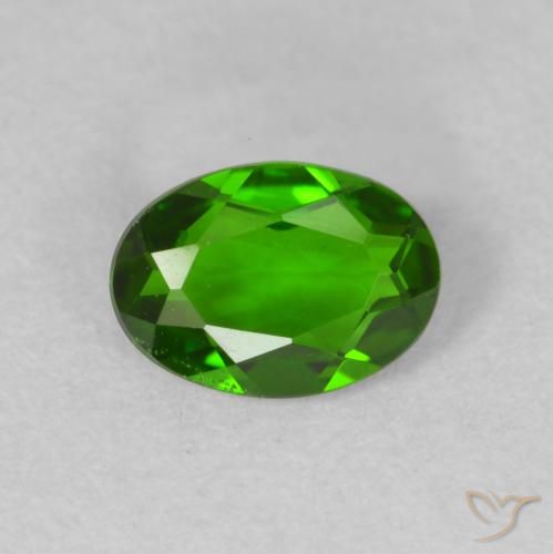 ديوبسيد كروم Medium Dark-Green طبيعي، بيضوي، 0.59 قيراط، VVS-VS