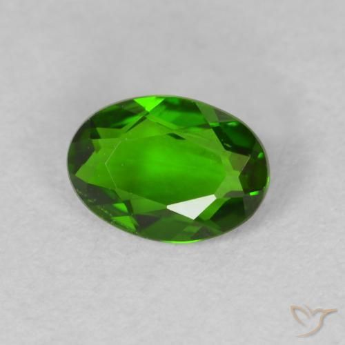 ديوبسيد كروم Medium Dark-Green طبيعي، بيضوي، 0.59 قيراط، VVS-VS