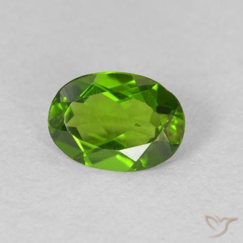 كروم ديوبسيد Medium Dark-Green طبيعي، بيضوي، 0.73 قيراط، قليلا جدا