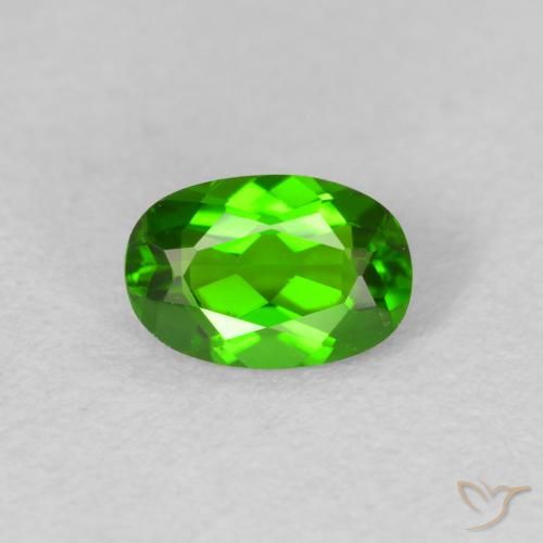 0.52ct طبيعي أخضر غامق ديوبسيد كروم, بيضوي, VVS-VS