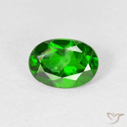 0.82ct طبيعي أخضر غامق ديوبسيد كروم, بيضوي, VS-SI