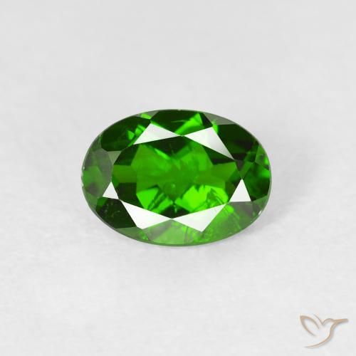 0.86ct طبيعي أخضر كثيف ديوبسيد كروم, بيضوي, VS-SI