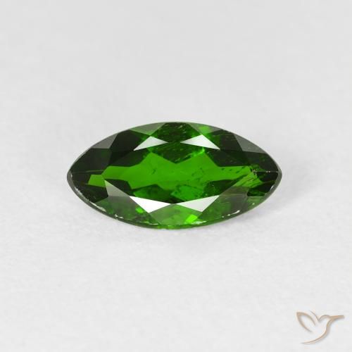1.17ct طبيعي أخضر الغابة لامع كروم ديوبسيد, ماركيز, VS-SI