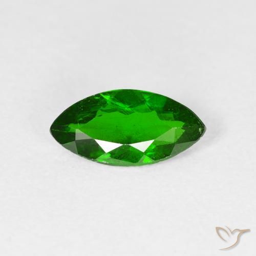 0.98ct طبيعي أخضر الغابة لامع كروم ديوبسيد, ماركيز, VS-SI