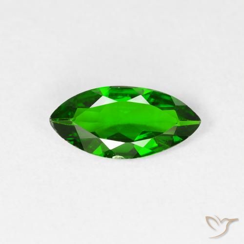 0.78ct طبيعي أخضر الغابة لامع ديوبسيد كروم, ماركيز, VS-SI
