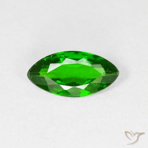 0.91ct طبيعي أخضر غامق كروم ديوبسيد, ماركيز, VS-SI