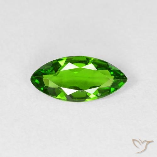 0.73ct طبيعي Medium Dark-Green ديوبسيد كروم, ماركيز, قليلا جدا