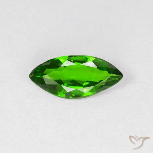0.80ct طبيعي أخضر الغابة لامع كروم ديوبسيد, ماركيز, قليلا جدا
