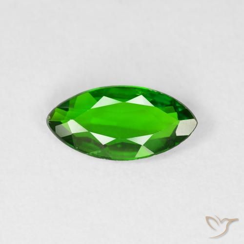 0.85ct طبيعي أخضر كثيف كروم ديوبسيد, ماركيز, VS-SI
