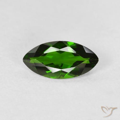 1.14ct طبيعي Medium Dark-Green كروم ديوبسيد, ماركيز, VS-SI
