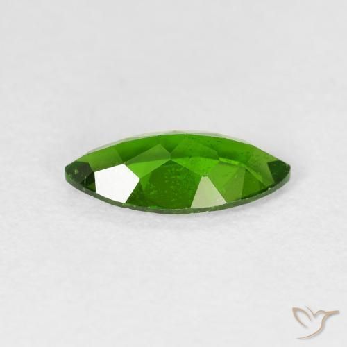 كروم ديوبسيد Medium Dark-Green طبيعي، ماركيز، 1.07 قيراط، VS-SI