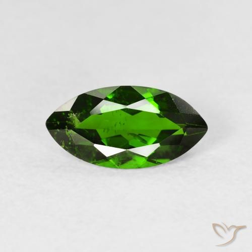 1.18ct طبيعي Medium Dark-Green ديوبسيد كروم, ماركيز, VS-SI