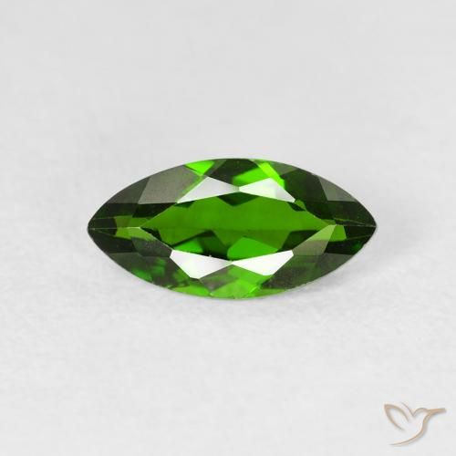 1.18ct طبيعي Medium Dark-Green كروم ديوبسيد, ماركيز, VS-SI, Photo A