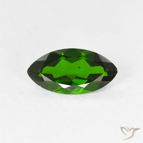 1.18ct طبيعي Medium Dark-Green كروم ديوبسيد, ماركيز, VS-SI