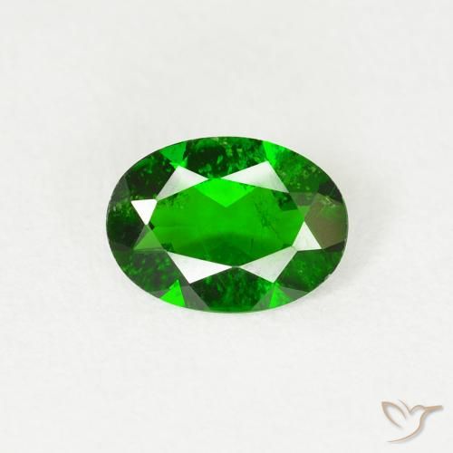 0.67ct طبيعي أخضر الغابة لامع ديوبسيد كروم, بيضوي, VS-SI