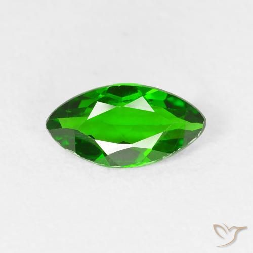 0.61ct طبيعي أخضر غامق ديوبسيد كروم, ماركيز, قليلا جدا