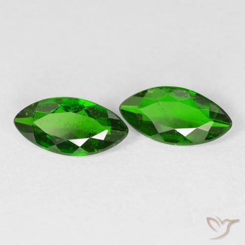 2.14ctw طبيعي Medium Dark-Green ديوبسيد كروم, ماركيز, VS-SI