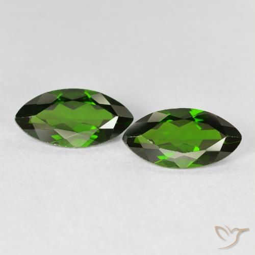 2.35ctw طبيعي Medium Dark-Green ديوبسيد كروم, ماركيز, VS-SI