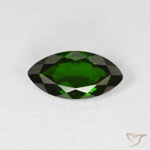1.17ct طبيعي الأخضر الغامق كروم ديوبسيد, ماركيز, قليلا جدا