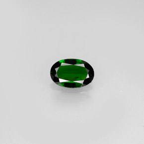 تورمالين الكروم طبيعي بلون أخضر، وزن ‎0.36‎ قيراط، شكل بيضاوى، مقاس ‎5.9x4‎ مم