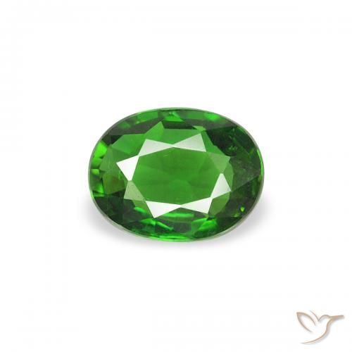 0.24ct طبيعي أخضر كثيف تورمالين الكروم, بيضوي, VVS