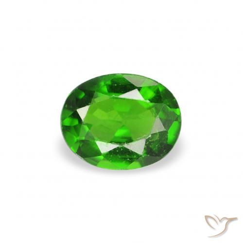0.18ct طبيعي Medium Dark-Green تورمالين الكروم, بيضوي, قليلا جدا
