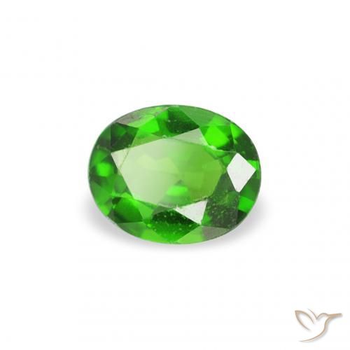 تورمالين الكروم Medium Dark-Green طبيعي، بيضوي، 0.18 قيراط، قليلا جدا