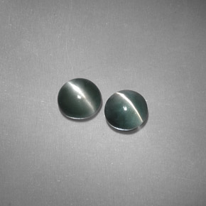 Chrysoberyl Cat's Eye طبيعي بلون أخضر، وزن ‎‎ قيراط، شكل شفاف، مقاس ‎3.90‎ مم