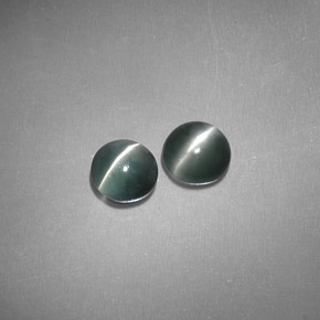 Chrysoberyl Cat's Eye طبيعي بلون أخضر، وزن ‎‎ قيراط، شكل شفاف، مقاس ‎3.90‎ مم