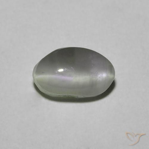 1.33ct طبيعي أخضر متوسط عين القط كريزوبيريل, بيضوي, نصف شفاف