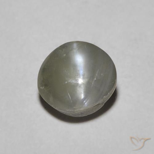 1.21ct طبيعي رمادى متوسط عين القط كريزوبيريل, بيضوي, غير شفاف