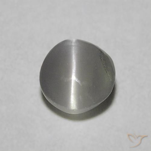 0.22ct طبيعي أخضر متوسط عين القط كريزوبيريل, دائري, نصف شفاف