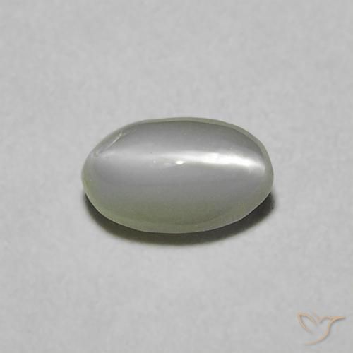 0.38ct طبيعي أخضر متوسط عين القط كريزوبيريل, بيضوي, غير شفاف