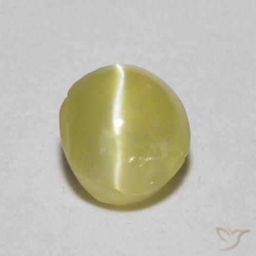 0.34ct طبيعي أصفر-ذهبى فاتح عين القط كريزوبيريل, بيضوي, نصف شفاف