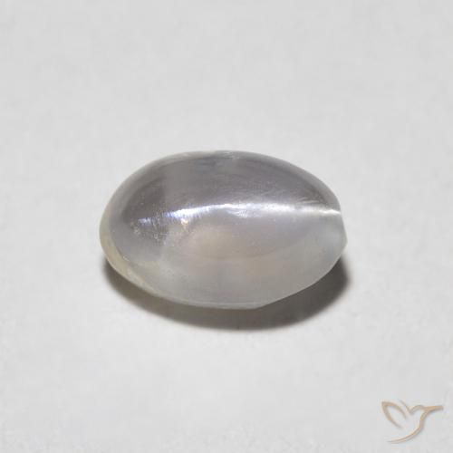 0.89ct طبيعي Warm Grey عين القط كريزوبيريل, بيضوي, نصف شفاف