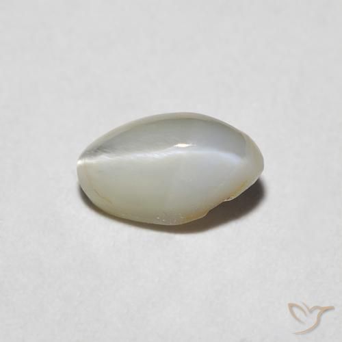 0.62ct طبيعي رمادى فاتح جدا عين القط كريزوبيريل, بيضوي, غير شفاف