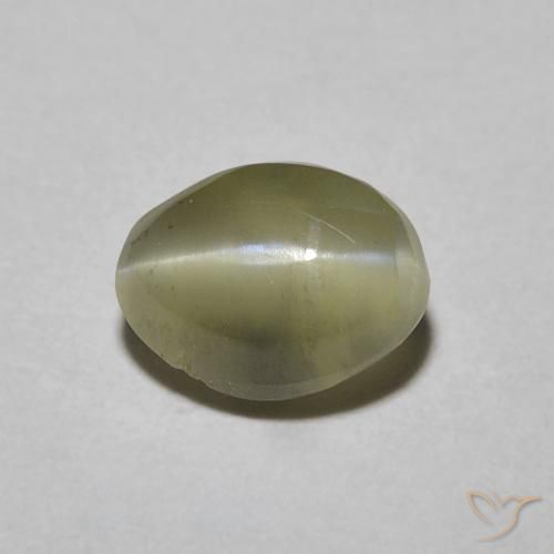 1.05ct طبيعي ذهب عين القط كريزوبيريل, بيضوي, نصف شفاف