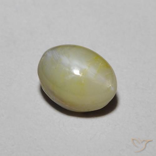 1.39ct طبيعي أصفر متوسط عين القط كريزوبيريل, بيضوي, غير شفاف