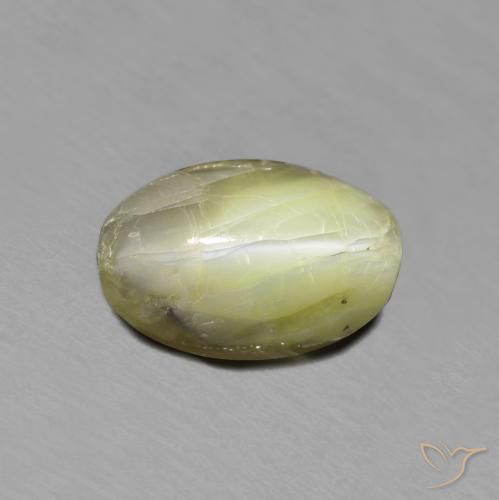 2.67ct طبيعي أصفر متوسط عين القط كريزوبيريل, بيضوي, نصف شفاف