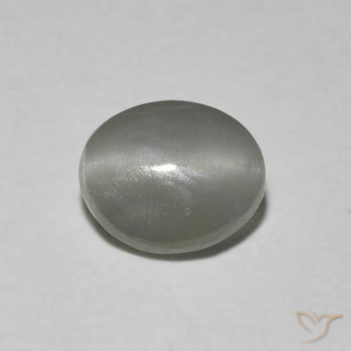 0.66ct طبيعي رمادى فاتح جدا عين القط كريزوبيريل, بيضوي, نصف شفاف