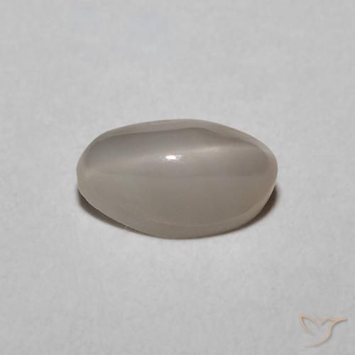 0.77ct طبيعي رمادى فاتح جدا عين القط كريزوبيريل, بيضوي, نصف شفاف