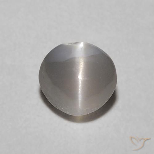 0.38ct طبيعي Warm Grey عين القط كريزوبيريل, بيضوي, نصف شفاف