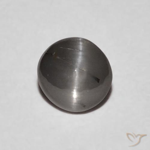 0.63ct طبيعي رمادى متوسط عين القط كريزوبيريل, بيضوي, غير شفاف