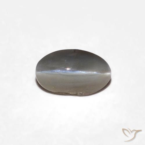 0.29ct طبيعي رمادى فاتح جدا عين القط كريزوبيريل, بيضوي, غير شفاف