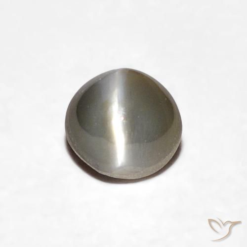0.39ct طبيعي رمادى متوسط عين القط كريزوبيريل, بيضوي, غير شفاف