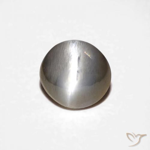 0.50ct طبيعي رمادى فاتح جدا عين القط كريزوبيريل, بيضوي, غير شفاف