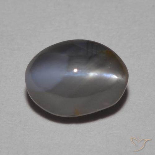 0.95ct طبيعي رمادى متوسط عين القط كريزوبيريل, بيضوي, غير شفاف